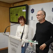 Nacho Sánchez y Pilar Cascante durante la rueda de prensa Nacho Sánchez y Pilar Cascante durante la rueda de prensa