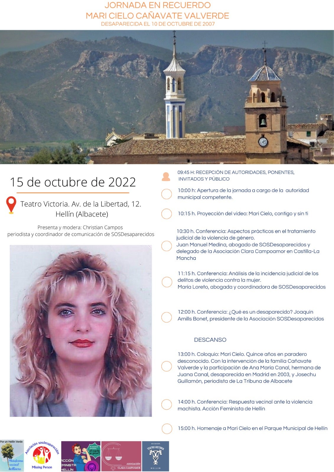 Actos en el 15º aniversario de la desaparición de Mari Cielo Cañavate Actos en el 15º aniversario de la desaparición de Mari Cielo Cañavate
