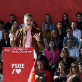 El presidente del Gobierno, Pedro Sánchez, durante un acto del PSOE