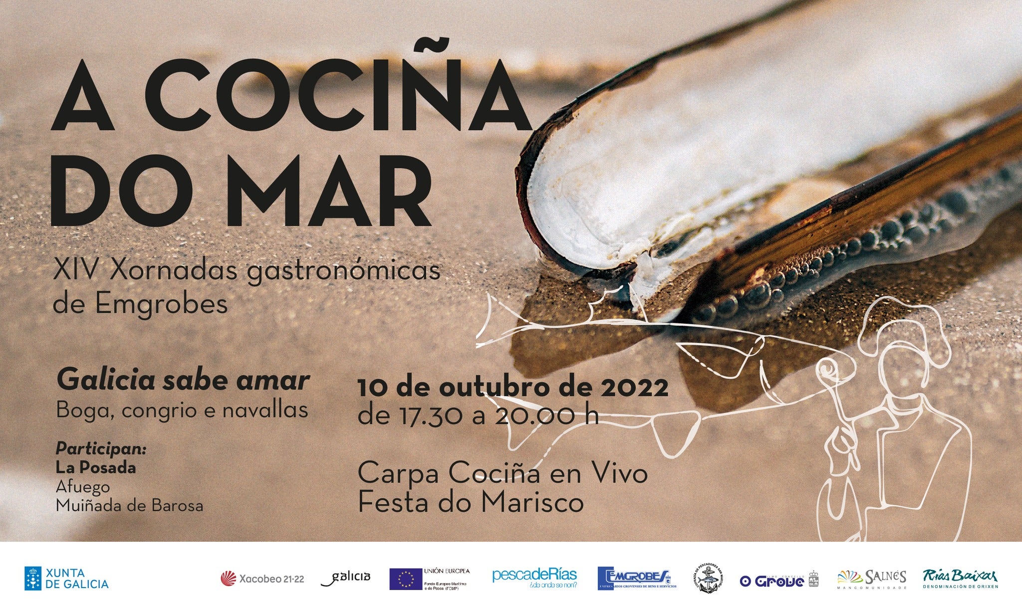 Emgrobes promove as XIV Xornadas gastronómicas "A cociña do mar" Emgrobes promove as XIV Xornadas gastronómicas "A cociña do mar"