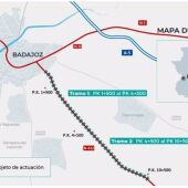 El Ministerio licita por 25 millones el acondicionamiento del acceso a Badajoz por la N-432