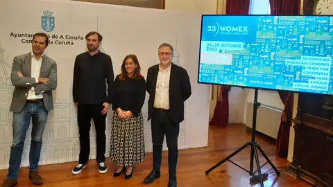 Jacobo Sutil, Alex Walter, Inés Rey y Xurxo Couto Presentación Womex 2023