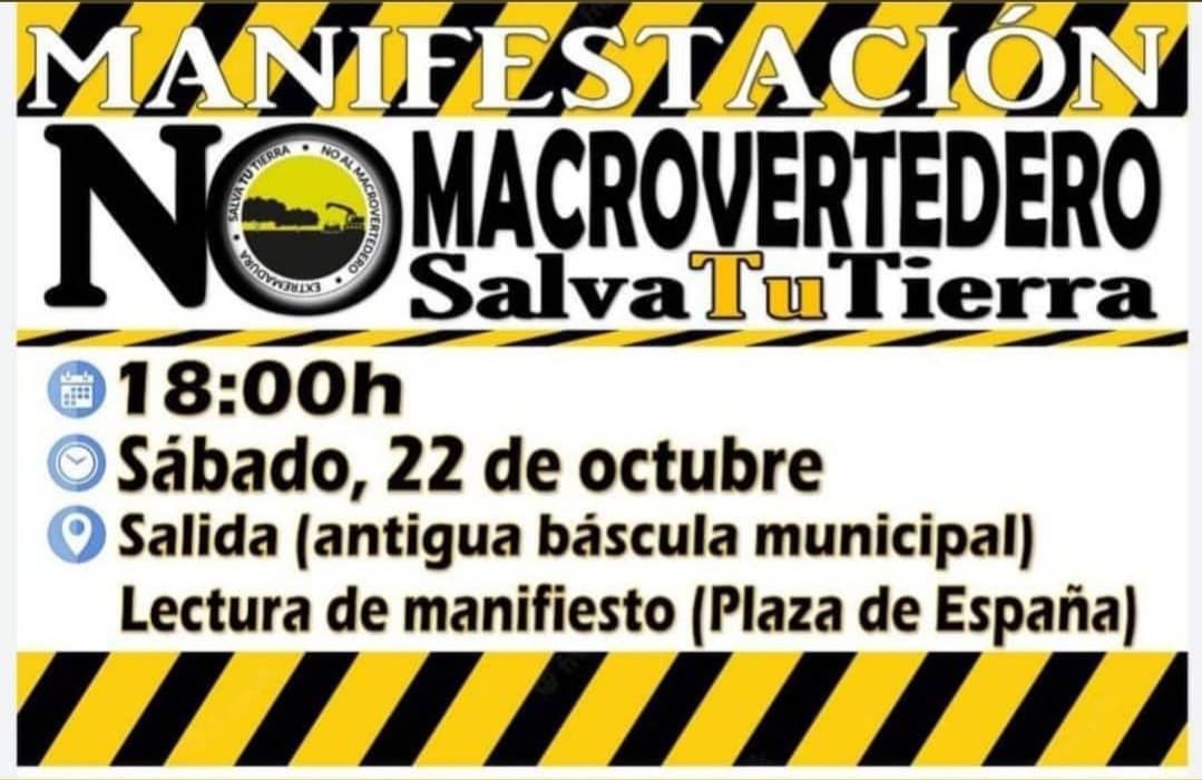 Este sábado manifestación, que se prevé multitudinaria, en contra del proyecto de Vertedero en Salvatierra Este sábado manifestación, que se prevé multitudinaria, en contra del proyecto de Vertedero en Salvatierra
