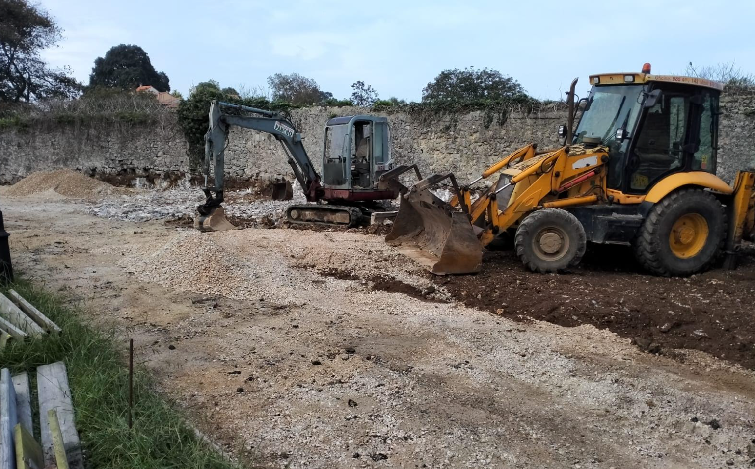 Comienzan las obras del parque infantil de Pancar, en Llanes Comienzan las obras del parque infantil de Pancar, en Llanes