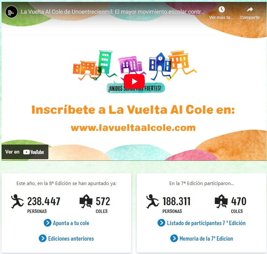 Vuelta al cole solidaria con la Fundación Unoentrecienmil Vuelta al cole solidaria con la Fundación Unoentrecienmil