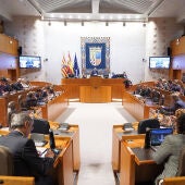 El presidente de las Cortes ha leído la declaración institucional