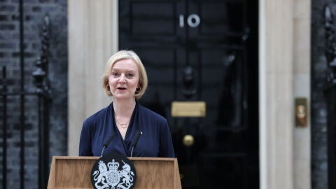 Liz Truss comparece en Downing Street