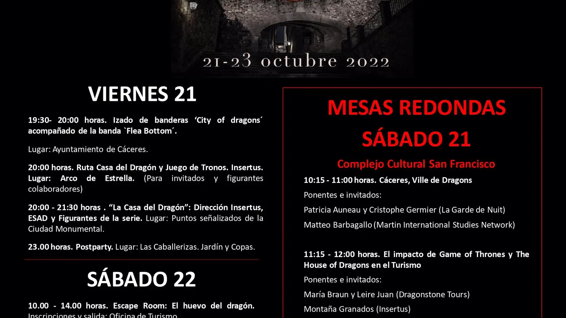 Cáceres acoge este fin de semana el mayor encuentro mundial de seguidores de la Saga "Juego de Tronos" 