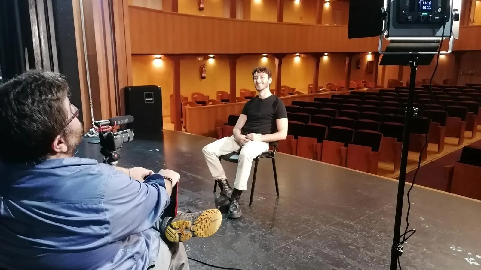Instantes de la entrevista