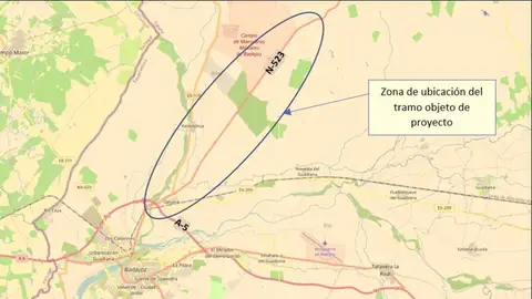 Licitada la redacción del proyecto de trazado y construcción del tramo de la A-58 entre Bótoa y Badajoz por 2,4 millones Licitada la redacción del proyecto de trazado y construcción del tramo de la A-58 entre Bótoa y Badajoz por 2,4 millones