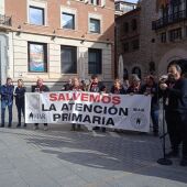 Miembros del Movimiento de Acción Rural en la Plaza de San Juan de Teruel