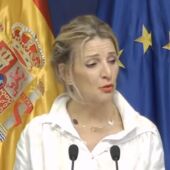 Yolanda Díaz, entre lágrimas: "Les pido disculpas y a partir de hoy eliminamos del Ministerio de Trabajo el libro de la infamia"