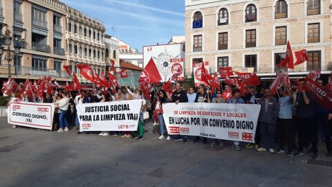 Concentración de los sindicatos en Ciudad Real