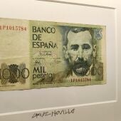 Billete de 1000 pesetas diseñado por Cruz Novillo