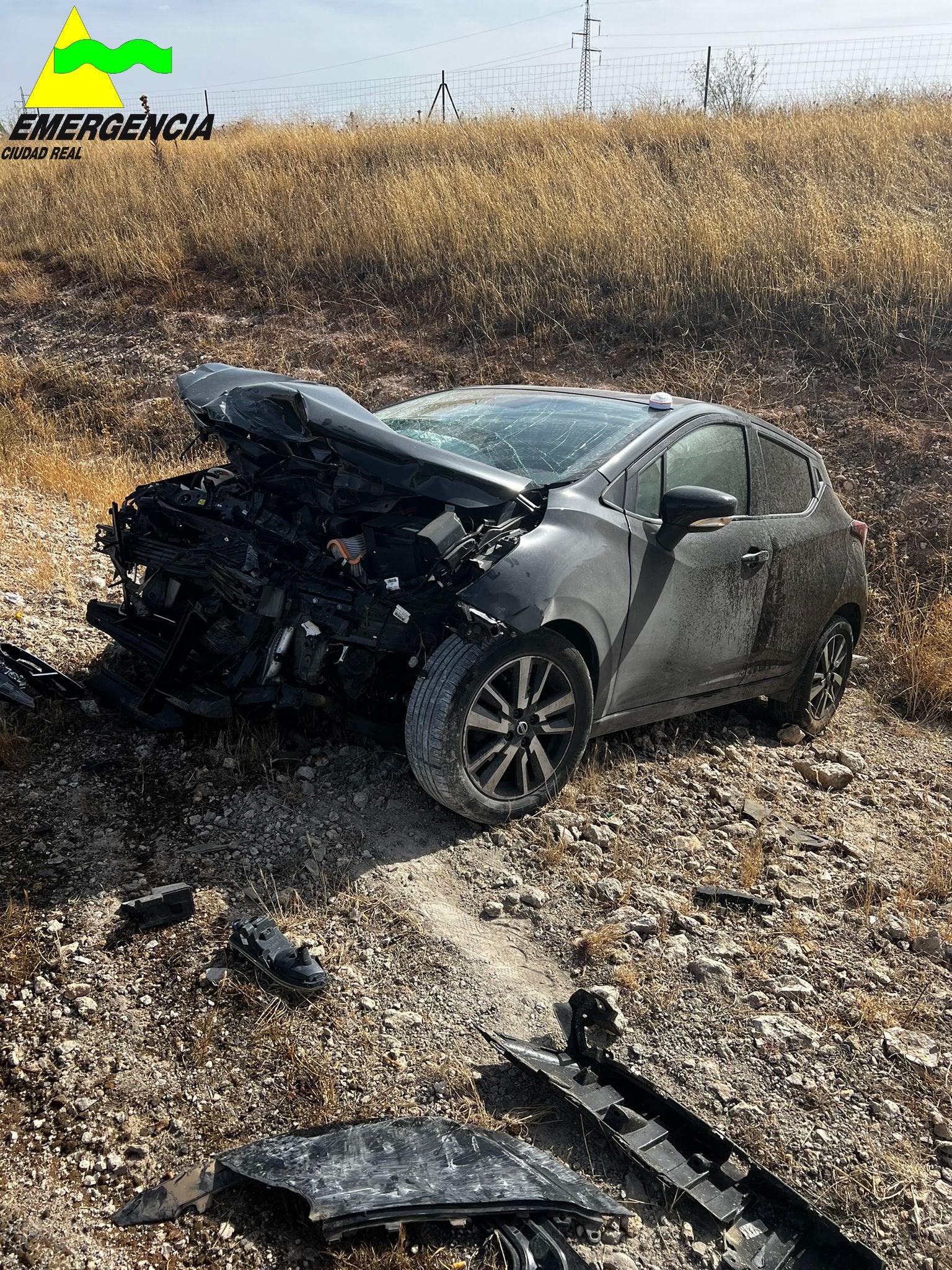 Colisión de dos turismos en la A-43 a la altura de Daimiel Colisión de dos turismos en la A-43 a la altura de Daimiel