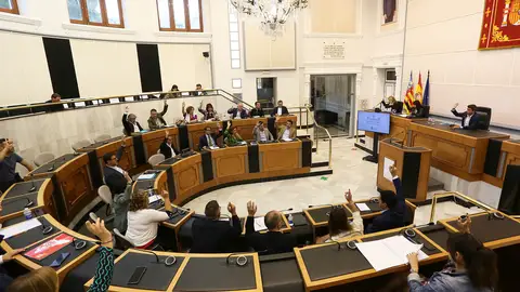 El pleno de la Diputación aprueba el bono consumo navideño que inyectará otros 9 millones de euros en los municipios Pleno extraordinario de la Diputación de Alicante