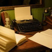 Imagen de archivo de una máquina de escribir Imagen de archivo de una máquina de escribir