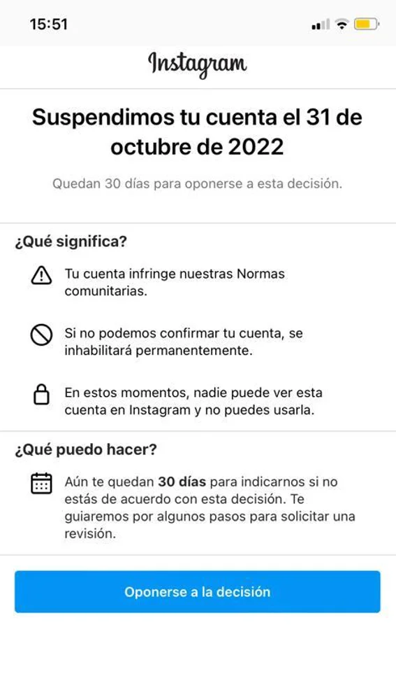 Mensaje de Instagram Mensaje de Instagram
