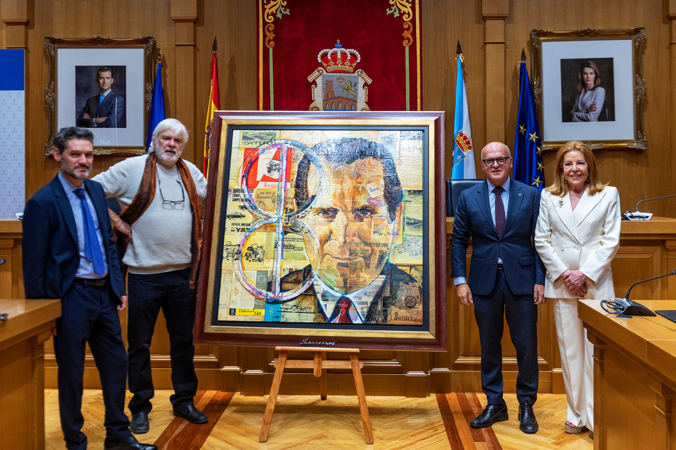 Homenaxe a Eduardo Barreiros cun novo retrato Homenaxe a Eduardo Barreiros cun novo retrato