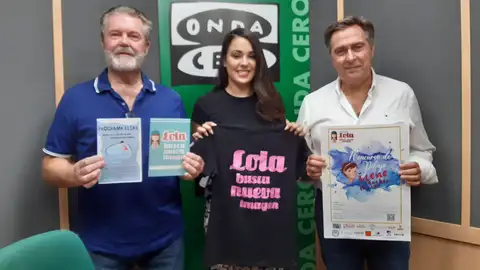 Isabel Egido con Juan Alcaide y Fernando Mateo de Lola busca nueva imagen Mas de Uno Alicante con Isabel Egido