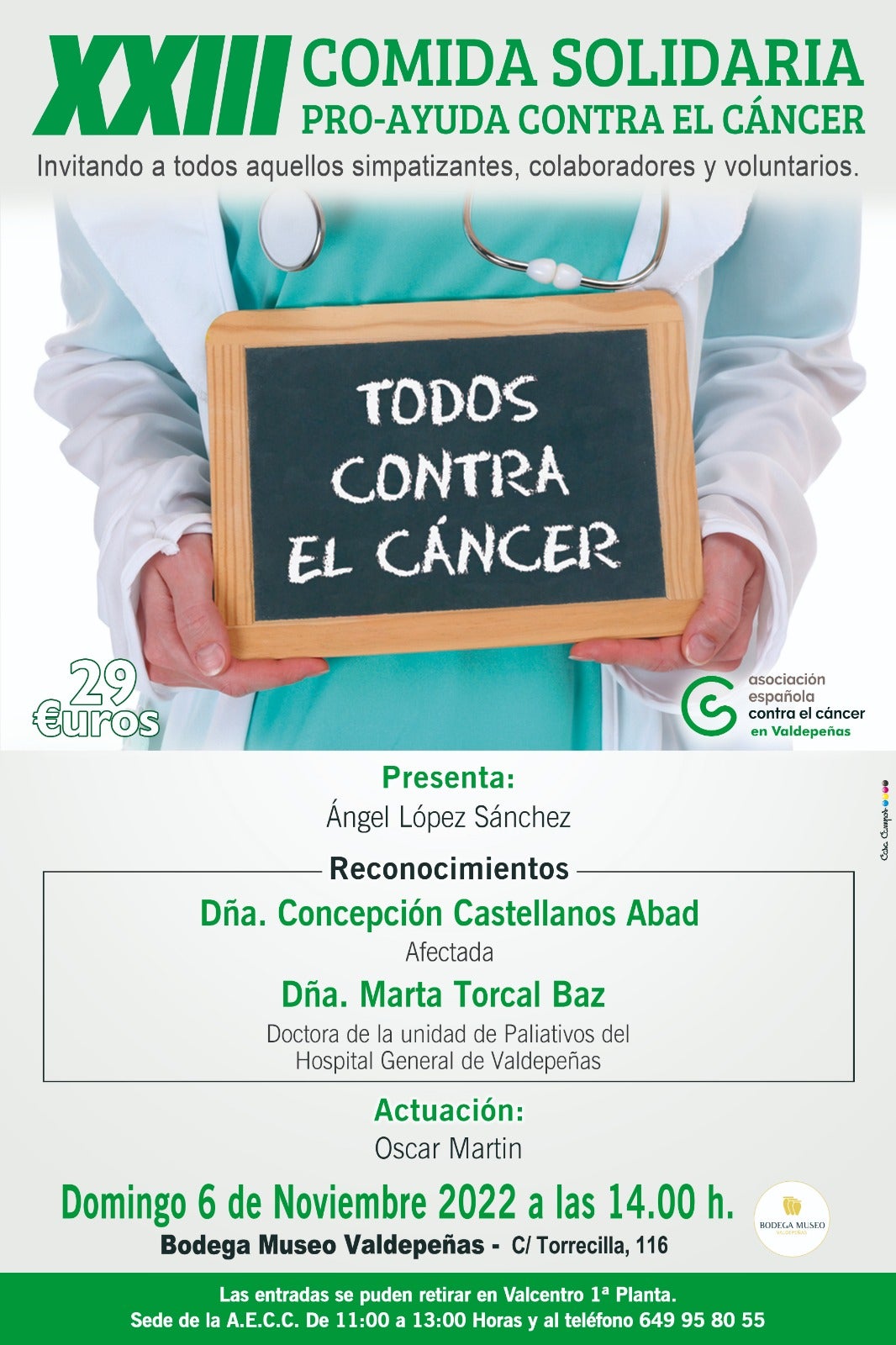 El domingo se celebra la XXIII Comida Solidaria Pro-Ayuda contra el cáncer El domingo se celebra la XXIII Comida Solidaria Pro-Ayuda contra el cáncer