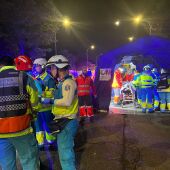 Efectivos de Emergencias Madrid, en Torrejón de Ardoz para atender a los heridos del atropello múltiple