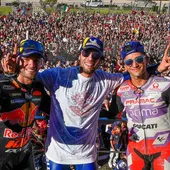 Podio de Álex Rins Podio de Álex Rins