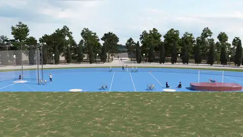 Alicante destina 1,3 millones a renovar la pista de atletismo 'Joaquín Villar', sus jardines y accesos Proyecto de la renovación de las pistas