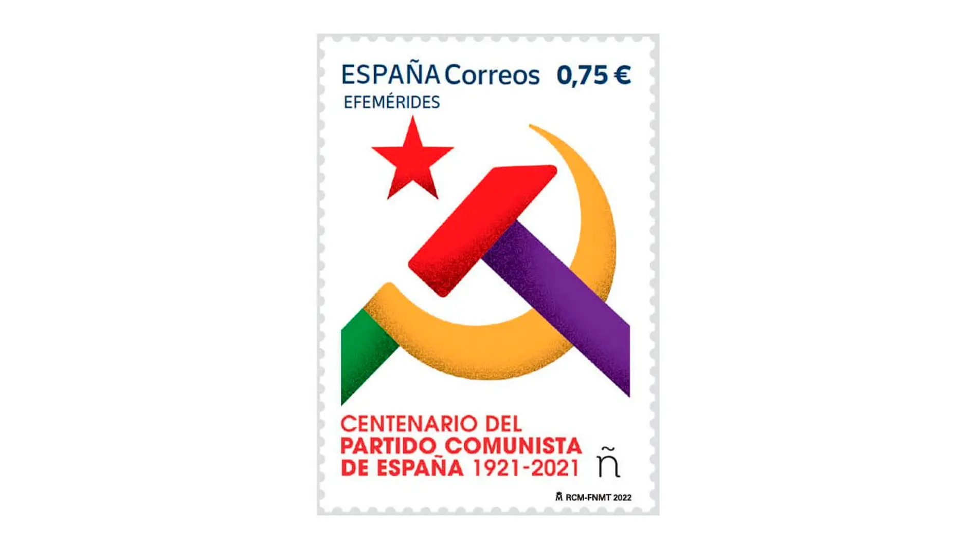 Correos conmemora el centenario del Partido Comunista con un sello