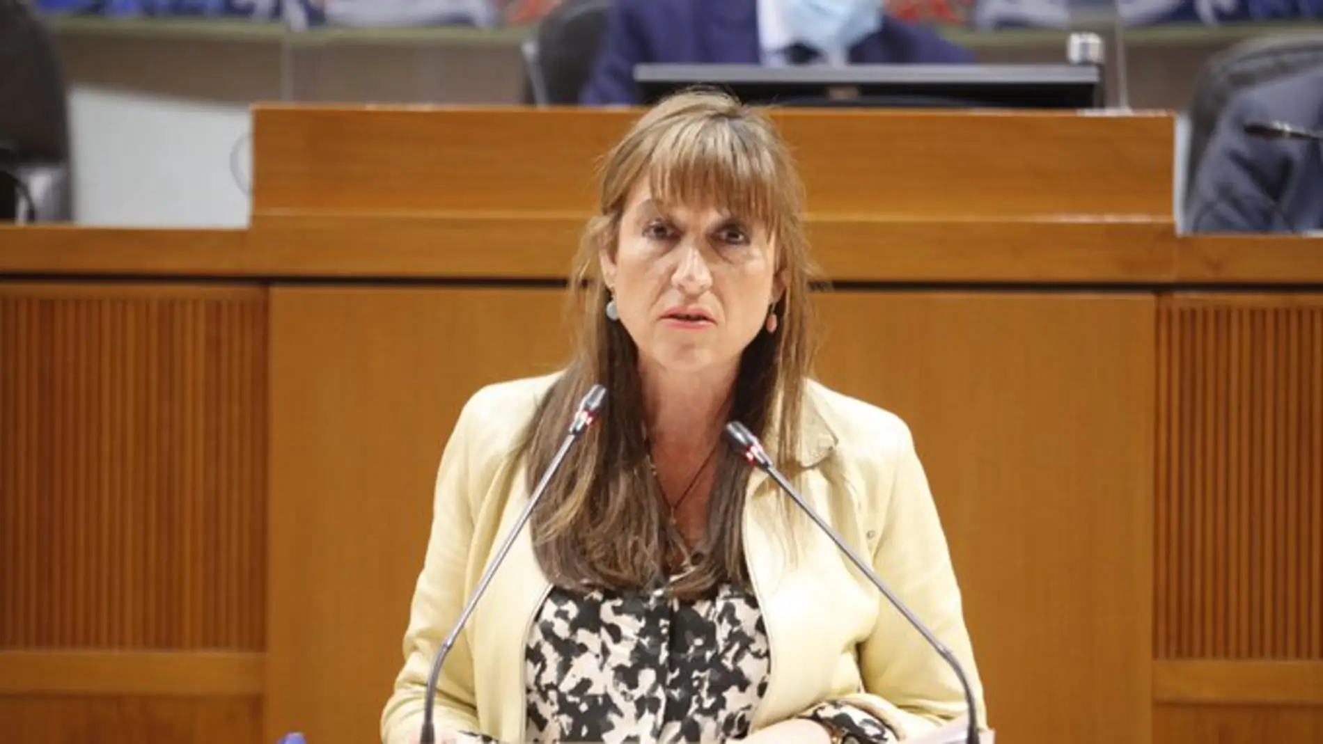 Imagen de archivo de la consejera de Sanidad, Sira Repollés, en el parlamento aragonés