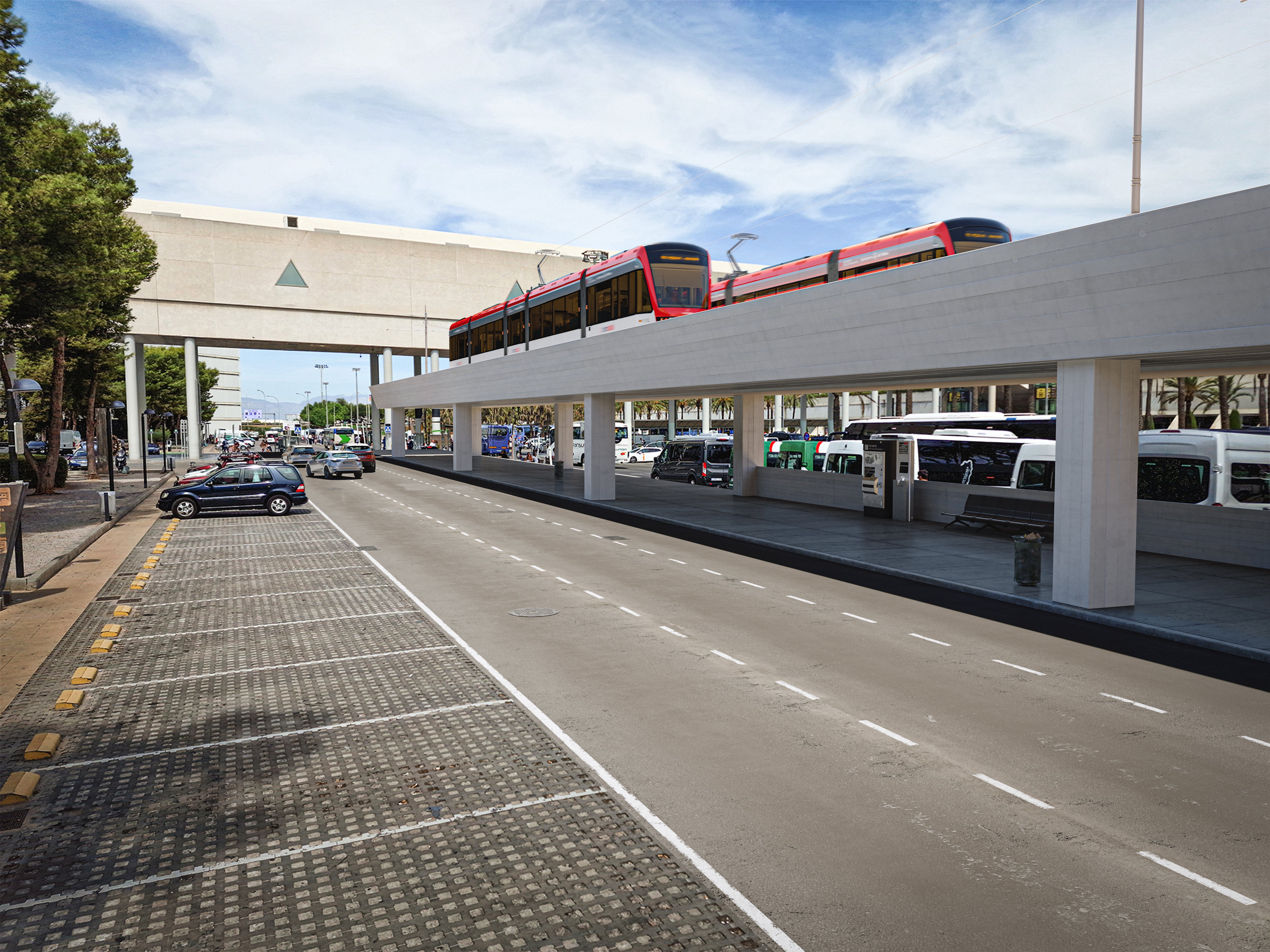 El tranvía de Palma conectará la plaza de España hasta el Aeropuerto con 16 paradas y frecuencias cada diez minutos El tranvía de Palma conectará la plaza de España hasta el Aeropuerto con 16 paradas y frecuencias cada diez minutos