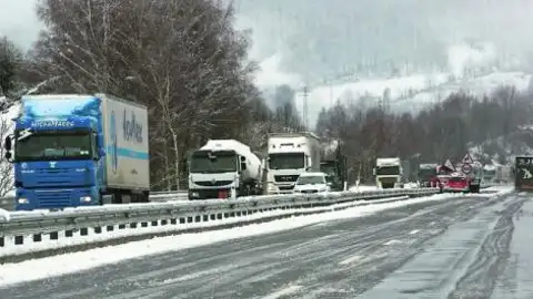 Nieve en la A15 Nieve en la A15