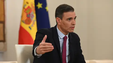 Pedro Sánchez, durante su entrevista con Antonio García Ferreras en laSexta Pedro Sánchez, durante su entrevista con Antonio García Ferreras en laSexta