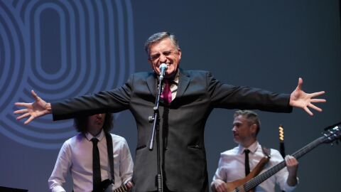 El Gran Wyoming, durante su actuaci&oacute;n en la gala inaugural del 60 Festival de Gij&oacute;n