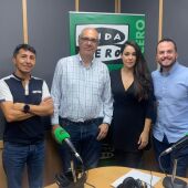 Germán Ricardo, Francisco Sabúco, Isabel Egido y Rafa Más en los estudios de Onda Cero Alicante
