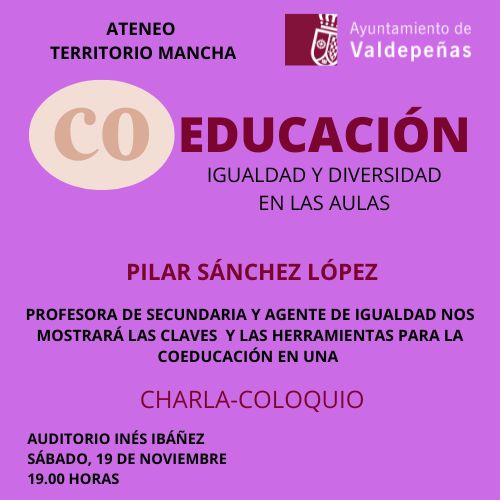 Pilar Sánchez López impartirá una charla-coloquio sobre Co-Educación Pilar Sánchez López impartirá una charla-coloquio sobre Co-Educación