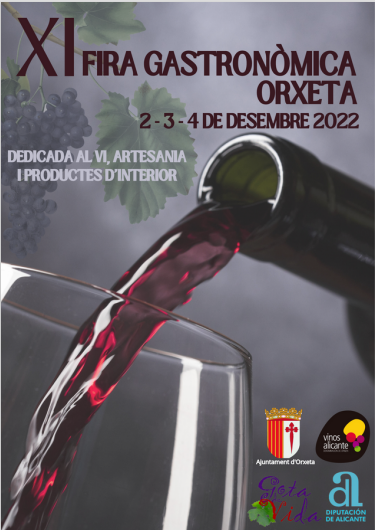 Orxeta prepara la XI Fira Gastronònomica Gota de Vida, dedicada a los vinos de Alicante Orxeta prepara la XI Fira Gastronònomica Gota de Vida, dedicada a los vinos de Alicante