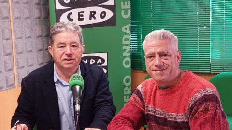 Juan de Sola e o alcalde nos estudio de Onda Cero Pontevedra