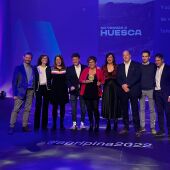 Representantes de Huesca La Magia en la entrega de los Premios Agripina