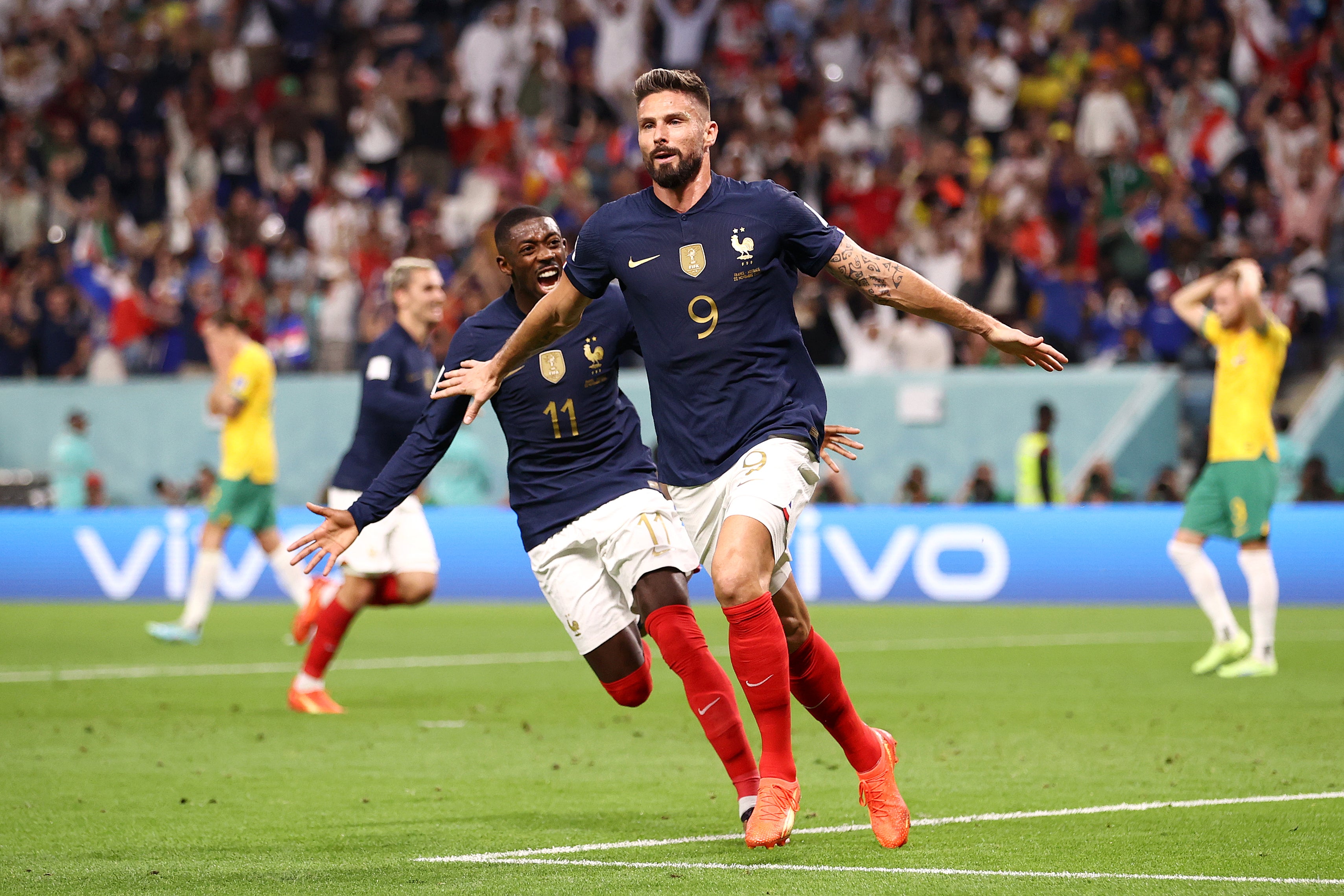 Giroud se viste de Benzema y lidera a Francia en la goleada ante Australia Giroud se viste de Benzema y lidera a Francia en la goleada ante Australia