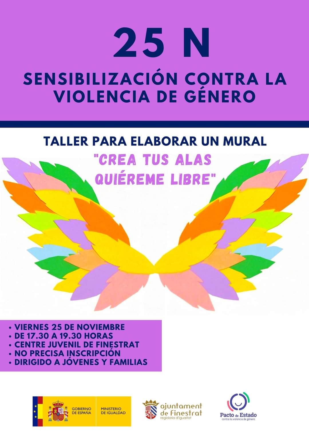 Finestrat organiza la actividad "Crea tus alas; quiéreme libre" Finestrat organiza la actividad "Crea tus alas; quiéreme libre"