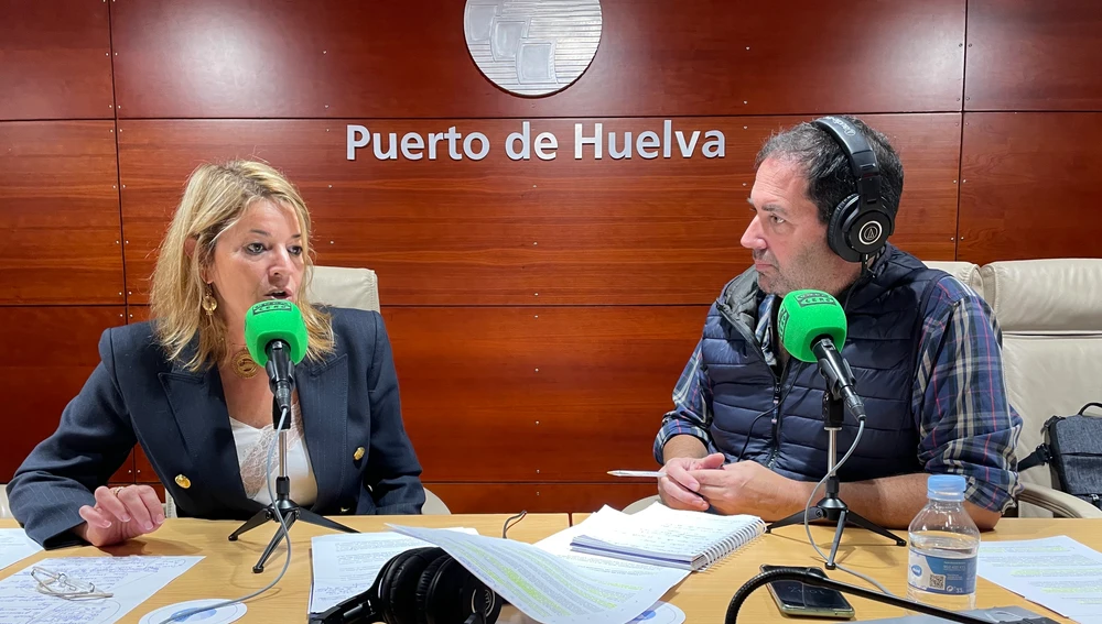 Pilar Miranda (Presidenta Autoridad Portuaria - Rafa López - En Directo desde el Puerto de Huelva