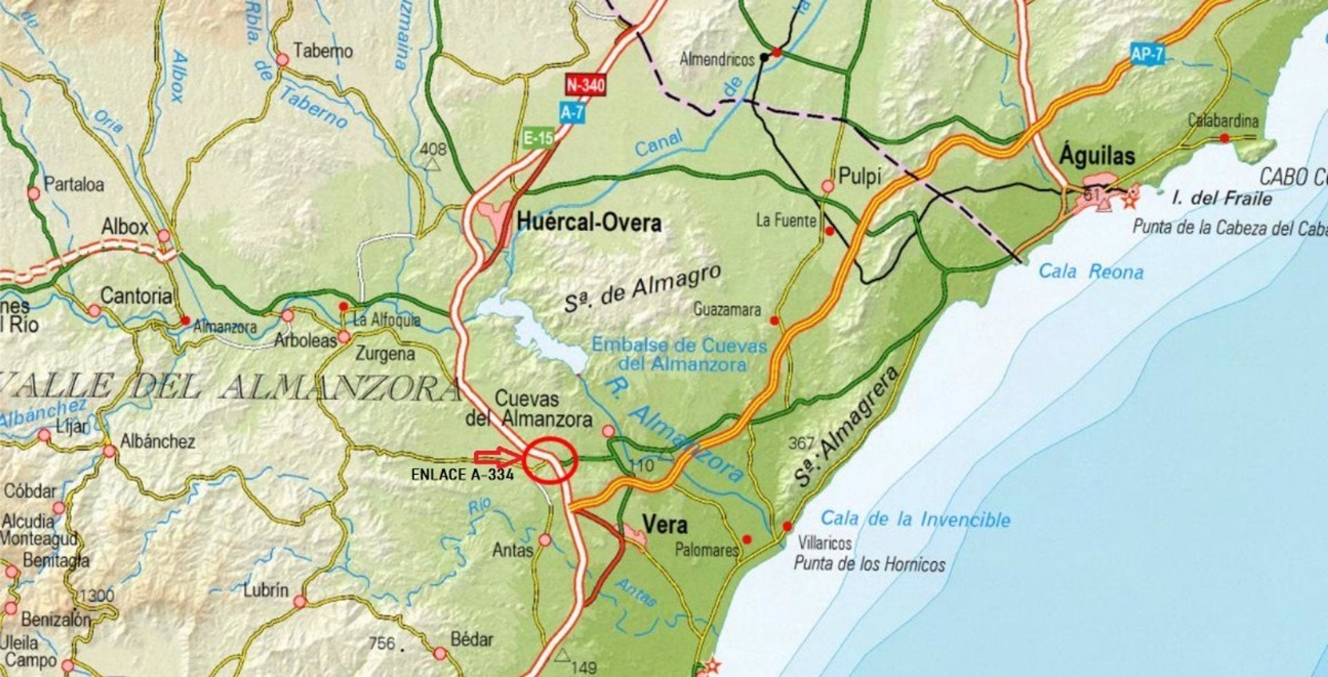 Cortes de tráfico en la A-7 este jueves en Cuevas del Almanzora Cortes de tráfico en la A-7 este jueves en Cuevas del Almanzora
