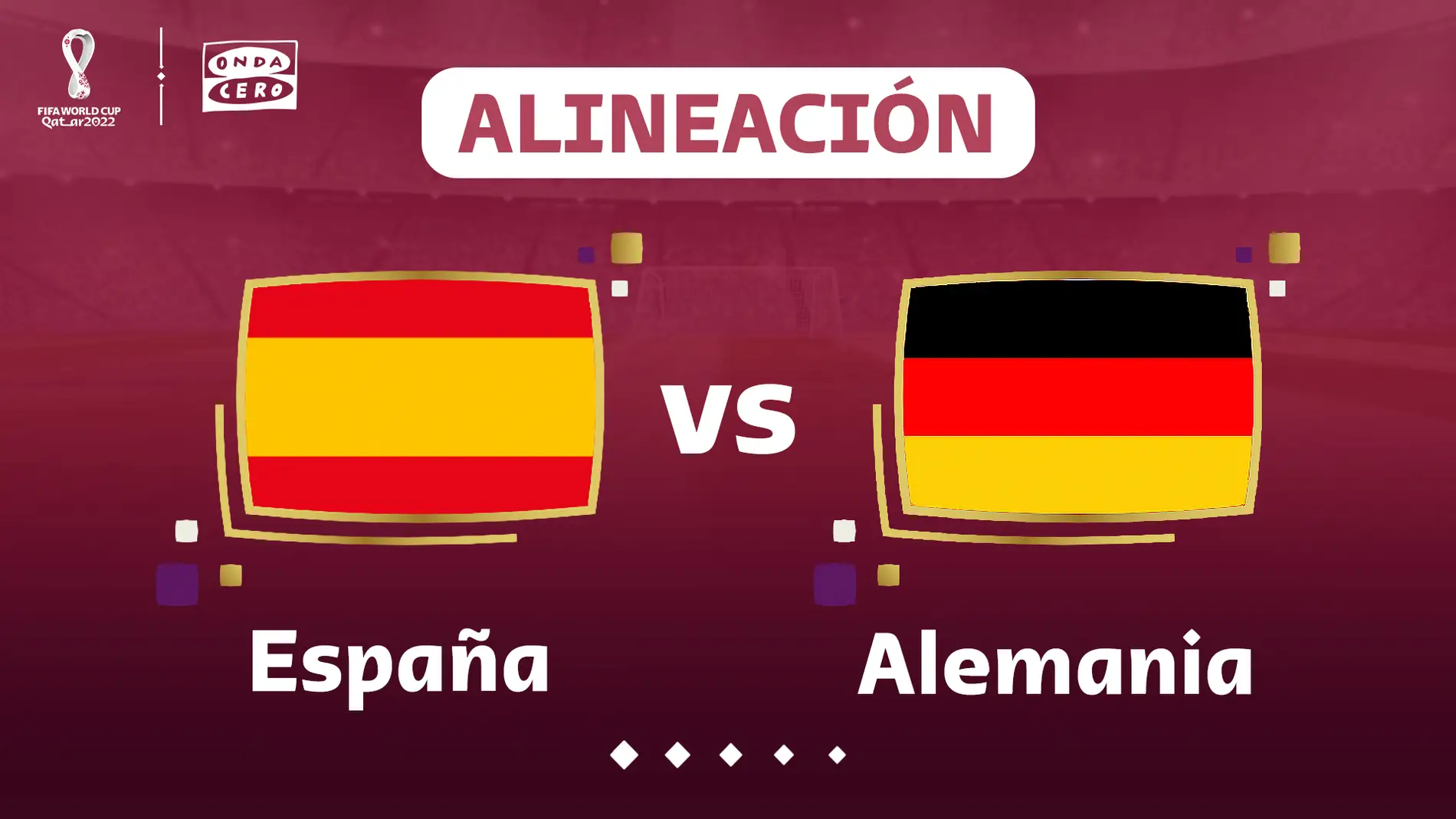 Alineación de España contra Alemania en el Mundial de Qatar 2022