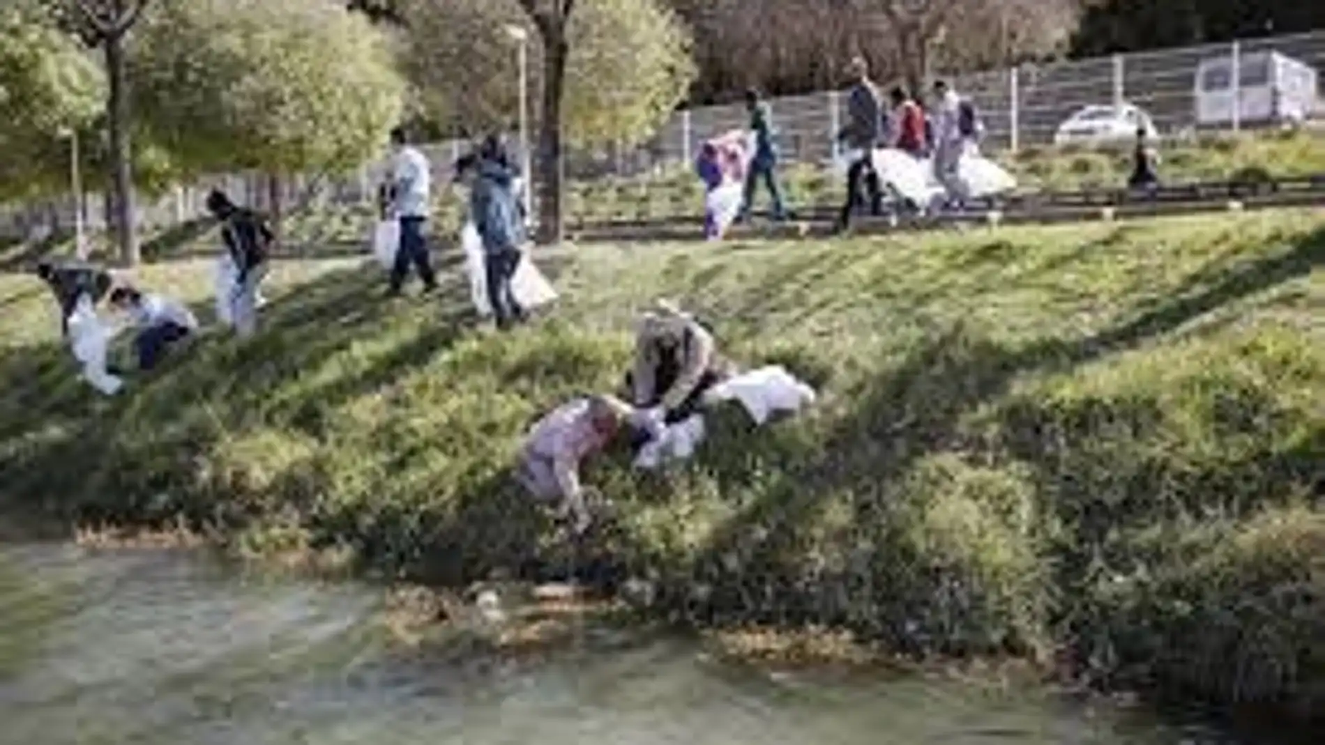 143 voluntarios sevillanos limpian el Río Guadalquivir