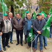 Algunos de los manifestantes contra la nueva PAC Algunos de los manifestantes contra la nueva PAC