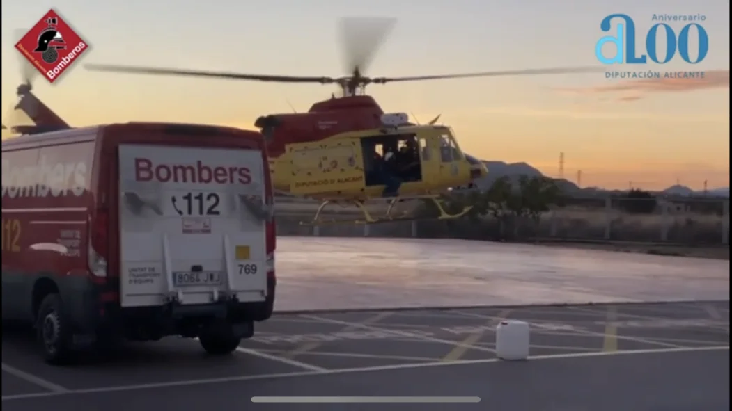 helicoptero rescate ger bomberos finestrat
