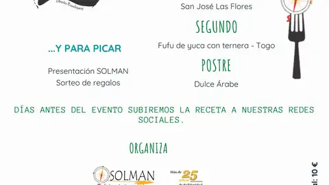 Cena solidaria Solman Cena solidaria Solman