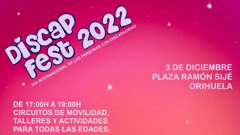 Cultura Orihuela organiza el DiscapFest 2022 para el próximo sábado en la plaza Ramón Sijé discapfest