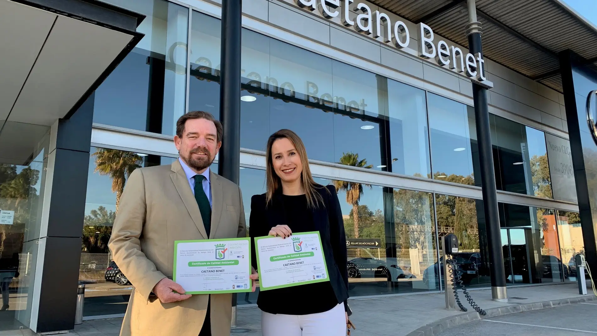 Los Concesionarios de Caetano Retail en Málaga los primeros en Certificación en Calidad Ambiental